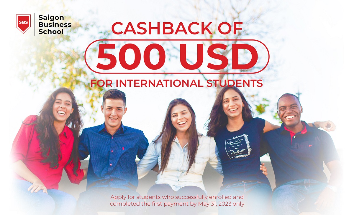 CASHBACK OF 500 USD FOR INTERNATIONAL STUDENTS