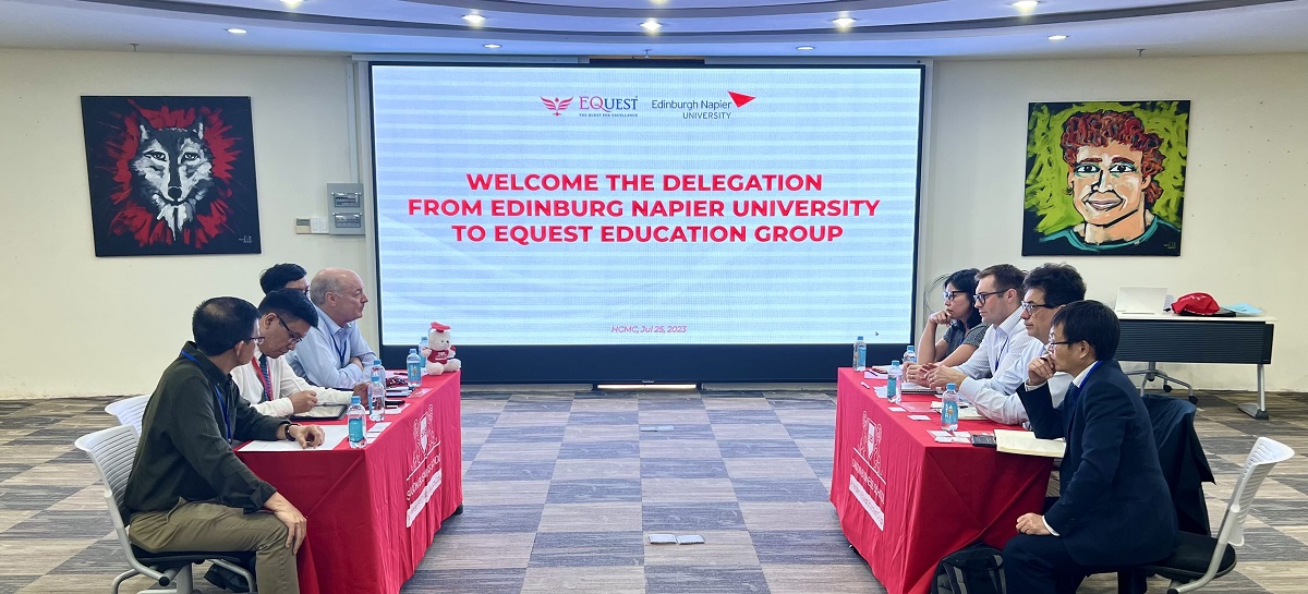 SAIGON BUSINESS SCHOOL MEETING AND DISCUSS THE EDUCATIONAL COOPERATION WITH EDINBURGH NAPIER UNIVERSITY